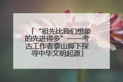 “祖先比我们想象的先进得多”——考古工作者泰山脚下探寻中华文明起源