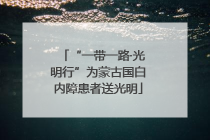 “一带一路·光明行”为蒙古国白内障患者送光明