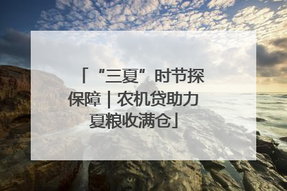 “三夏”时节探保障｜农机贷助力夏粮收满仓