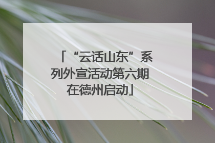 “云话山东”系列外宣活动第六期在德州启动