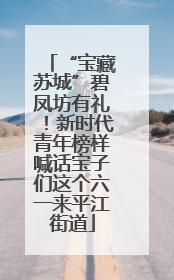 “宝藏苏城”碧凤坊有礼！新时代青年榜样喊话宝子们这个六一来平江街道