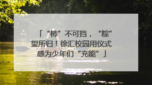 “柿”不可挡，“粽”望所归！徐汇校园用仪式感为少年们“充能”