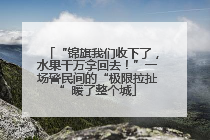 “锦旗我们收下了，水果千万拿回去！”一场警民间的“极限拉扯”暖了整个城