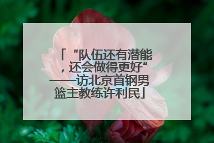 “队伍还有潜能，还会做得更好”——访北京首钢男篮主教练许利民