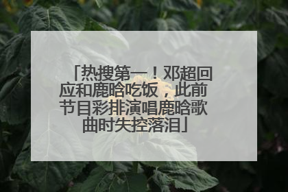 热搜第一！邓超回应和鹿晗吃饭，此前节目彩排演唱鹿晗歌曲时失控落泪