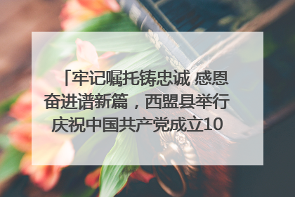 牢记嘱托铸忠诚 感恩奋进谱新篇，西盟县举行庆祝中国共产党成立104周年文艺晚会