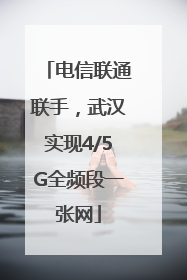 电信联通联手，武汉实现4/5G全频段一张网