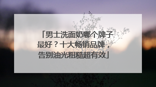 男士洗面奶哪个牌子最好？十大畅销品牌，告别油光粗糙超有效