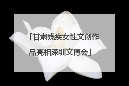 甘肃残疾女性文创作品亮相深圳文博会