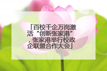 百校千企万岗激活“创新张家港”，张家港举行校政企联盟合作大会