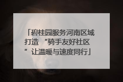 碧桂园服务河南区域打造 “骑手友好社区”让温暖与速度同行