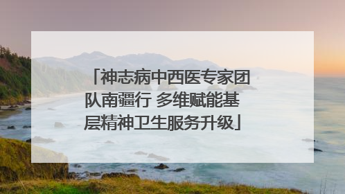 神志病中西医专家团队南疆行 多维赋能基层精神卫生服务升级