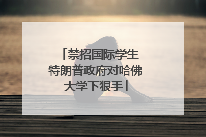 禁招国际学生 特朗普政府对哈佛大学下狠手