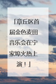 章丘区首届金色麦田音乐会在宁家埠火热上演！