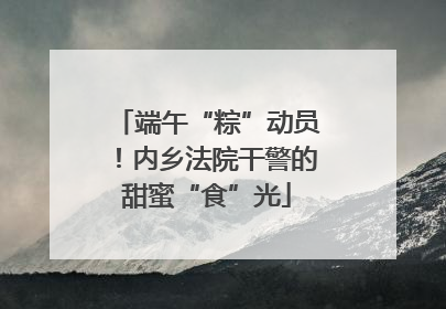 端午“粽”动员！内乡法院干警的甜蜜“食”光