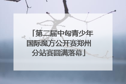 第二届中匈青少年国际魔方公开赛郑州分站赛圆满落幕