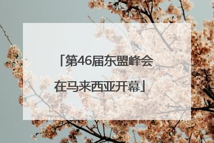 第46届东盟峰会在马来西亚开幕