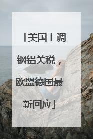 美国上调钢铝关税，欧盟德国最新回应