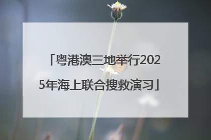 粤港澳三地举行2025年海上联合搜救演习