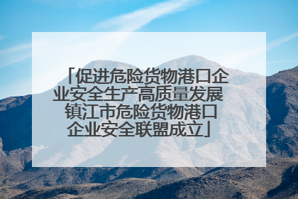 促进危险货物港口企业安全生产高质量发展 镇江市危险货物港口企业安全联盟成立