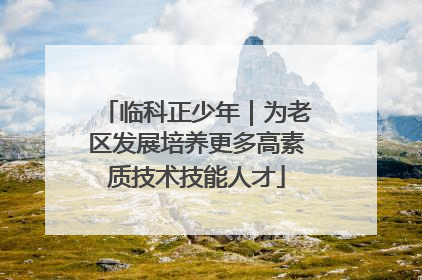 临科正少年｜为老区发展培养更多高素质技术技能人才