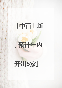 中百上新，预计年内开出5家