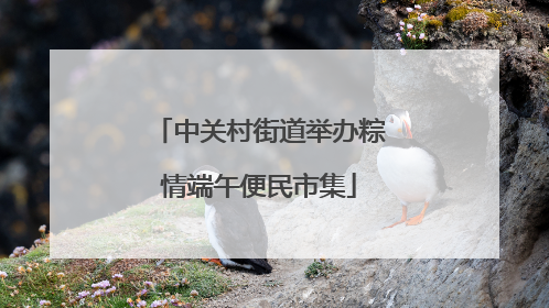 中关村街道举办粽情端午便民市集