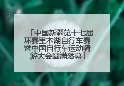 中国新疆第十七届环赛里木湖自行车赛暨中国自行车运动骑游大会圆满落幕