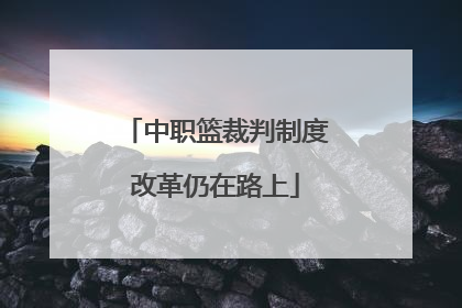 中职篮裁判制度改革仍在路上