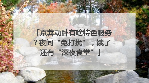 京蓉动卧有啥特色服务？夜间“免打扰”，饿了还有“深夜食堂”