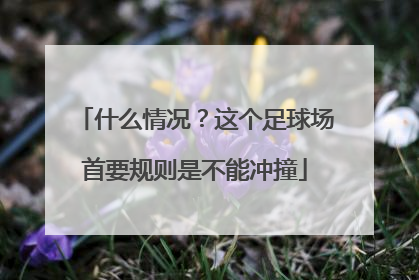 什么情况？这个足球场首要规则是不能冲撞
