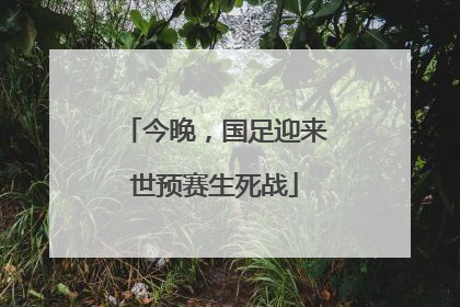 今晚，国足迎来世预赛生死战