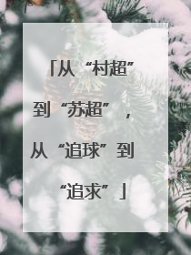 从“村超”到“苏超”，从“追球”到“追求”