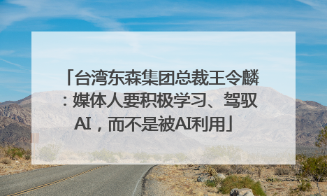 台湾东森集团总裁王令麟：媒体人要积极学习、驾驭AI，而不是被AI利用