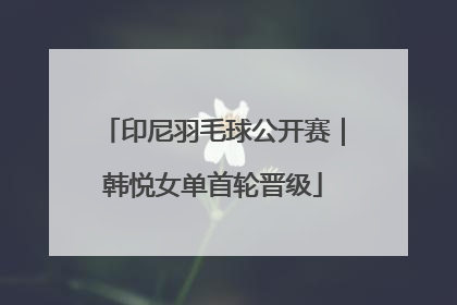 印尼羽毛球公开赛｜韩悦女单首轮晋级