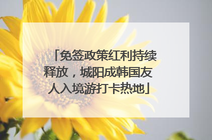免签政策红利持续释放，城阳成韩国友人入境游打卡热地