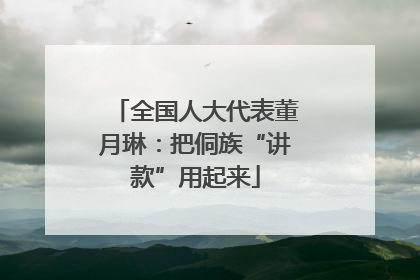 全国人大代表董月琳：把侗族“讲款”用起来