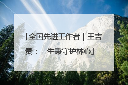 全国先进工作者｜王吉贵：一生秉守护林心