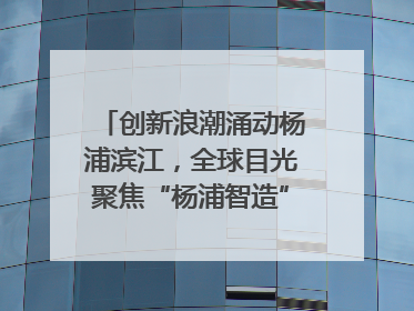 创新浪潮涌动杨浦滨江，全球目光聚焦“杨浦智造”｜相约复兴岛
