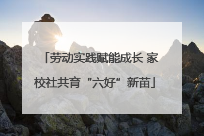 劳动实践赋能成长 家校社共育“六好”新苗