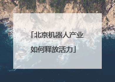 北京机器人产业如何释放活力