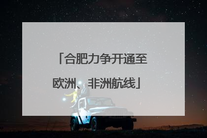 合肥力争开通至欧洲、非洲航线