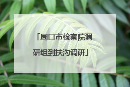 周口市检察院调研组到扶沟调研