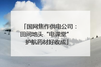 国网焦作供电公司：田间地头“电课堂” 护航药材好收成
