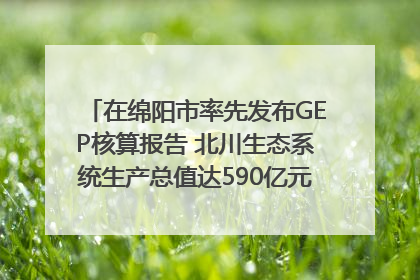 在绵阳市率先发布GEP核算报告 北川生态系统生产总值达590亿元｜新闻发布最前线
