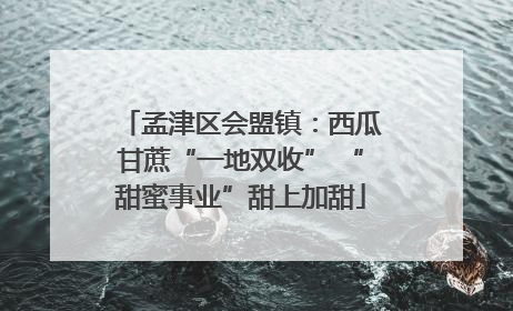 孟津区会盟镇：西瓜甘蔗“一地双收” “甜蜜事业”甜上加甜