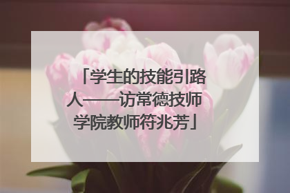 学生的技能引路人——访常德技师学院教师符兆芳