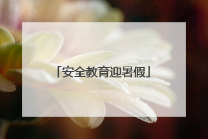 安全教育迎暑假