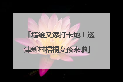 墙绘又添打卡地！巡津新村梧桐女孩来啦