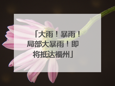 大雨！暴雨！局部大暴雨！即将抵达福州